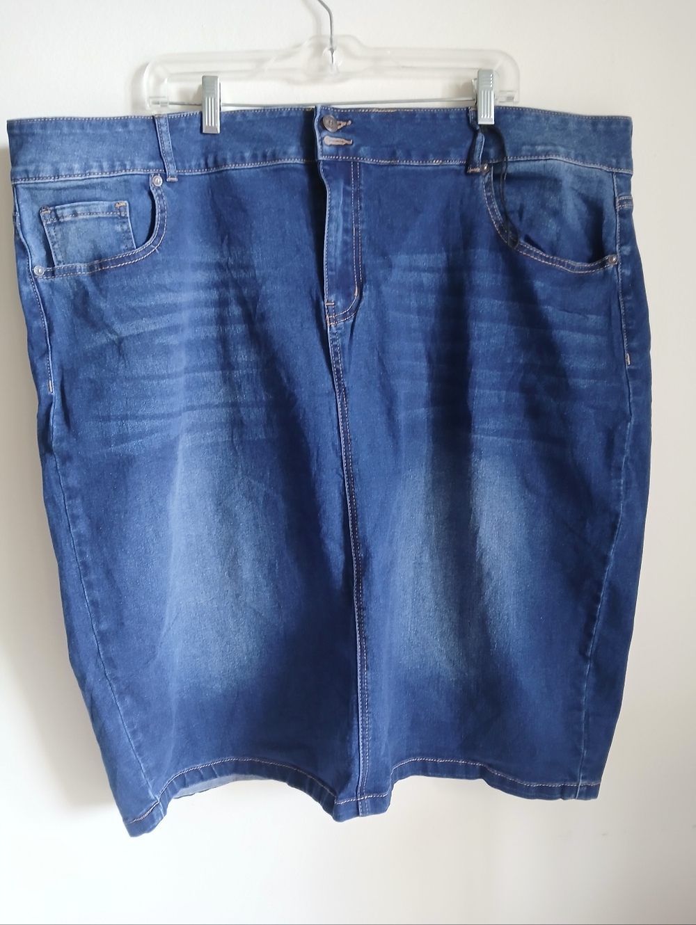 Copper Flash Denim Skirt